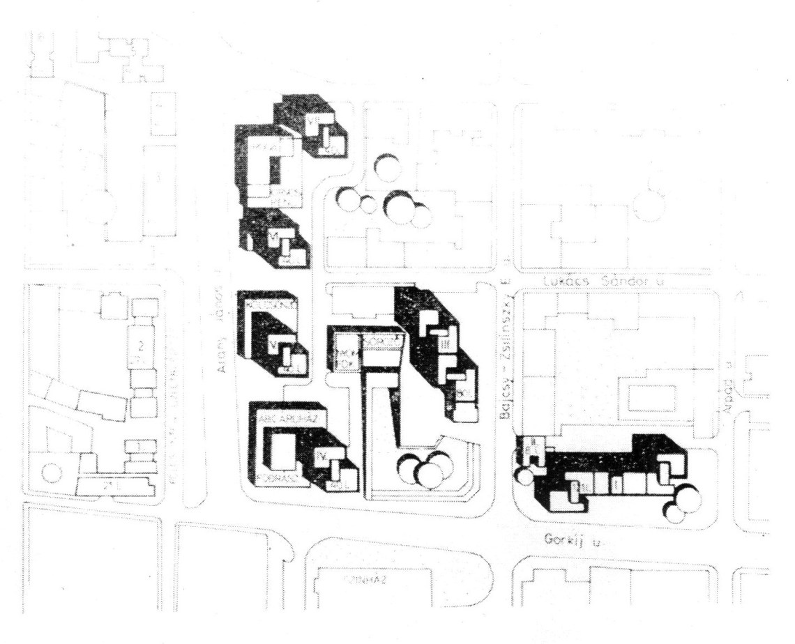 A beépítés helyszínrajza (forrás: Magyar Építőipar)