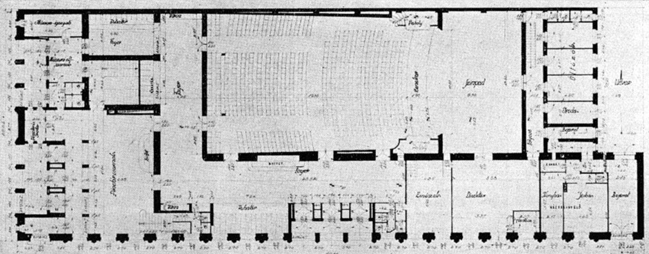Földszinti alaprajz. (forrás: Tér és Forma, 1936)