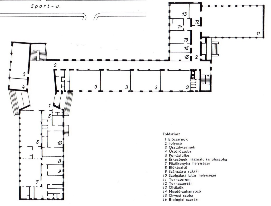 Földszinti alaprajz (forrás: E-R-Z könyv)