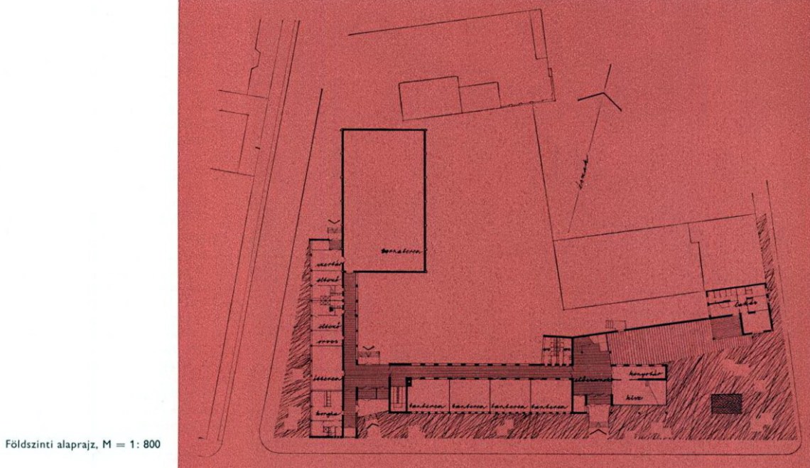Földszinti alaprajz. (forrás: MÉ 1965/4)