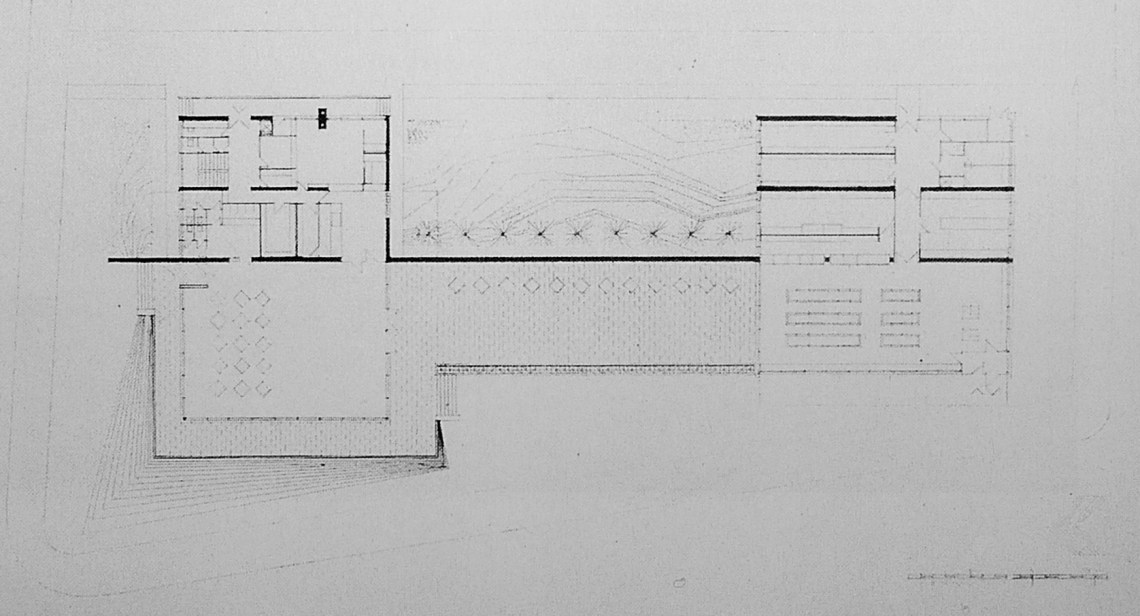 Az épületegyüttes alaprajza. (forrás: Műszaki Tervezés 1970/6.)